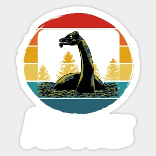 Loch Ness Monster Retro Dark Monster Crawler Cryptid Creature Sticker